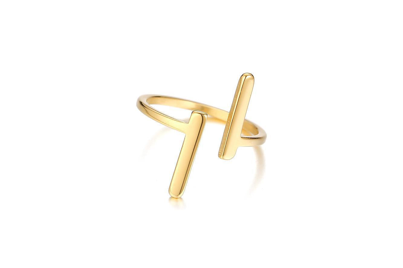 Bague epure libre doré
