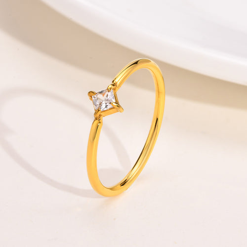 Bague effet onde doré