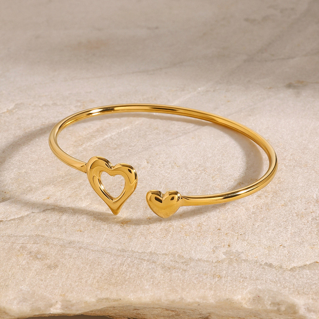 Bracelet doré cœur libre