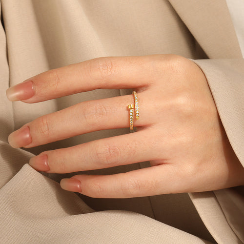 Bague clous d’or