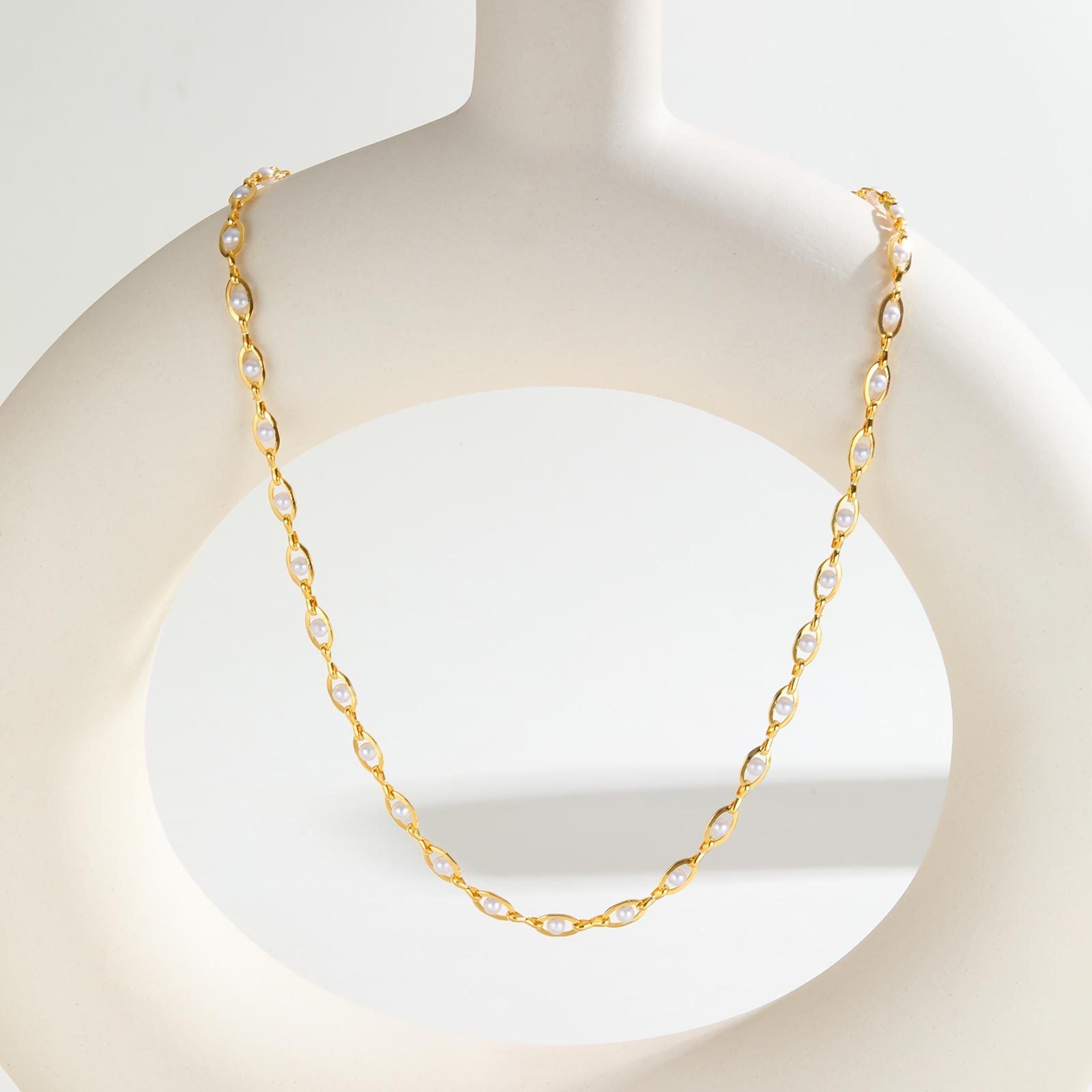 Collier perla doré